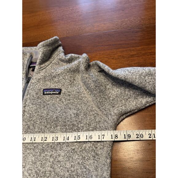 Small Patagonia Sleeve Quarter Zip Pullover Gray Sweater - Picture 6 of 11